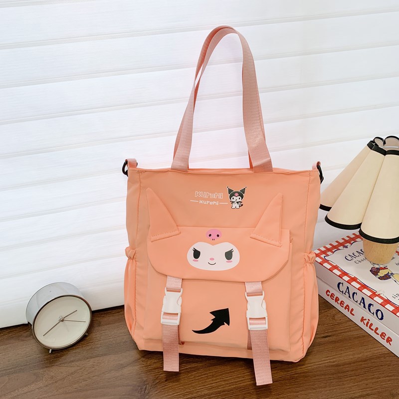 New student trend tutorial bags, cartoon cute, large-capacity women's single-shoulder crossbody bag, commuter tote bag and handbag details Picture