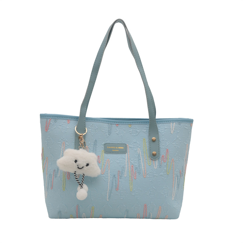 Personalized bag, women's large-capacity 2024 new summer casual single-shoulder bag, college student commuting tote bag Item Picture