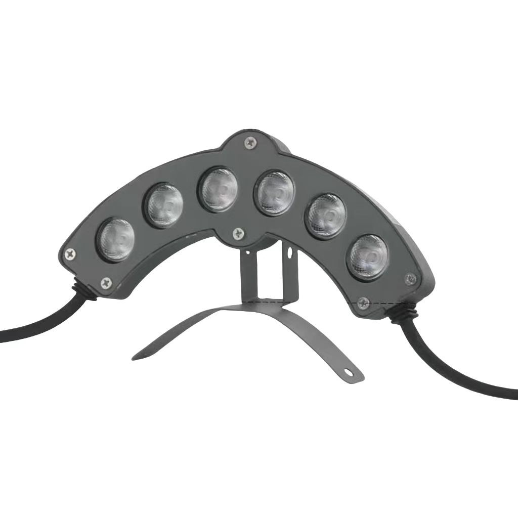 LED corrugated lights, outdoor waterproof pavilion crescent-shaped lights, arc-shaped tile lights, ancient building and temple glazed tile lights, tile spotlights Specification drawing