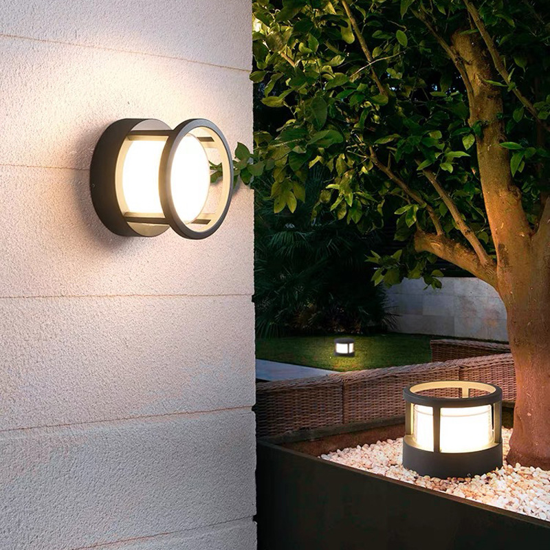LED waterproof wall lamps, column head lamps, modern and simple outdoor garden lawn lamps, hotel terrace and courtyard moisture-proof lamps Specification drawing