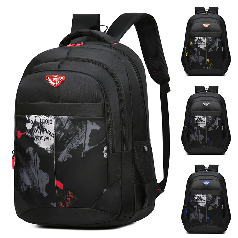 New casual backpack for primary school students, large-capacity boys' backpack, light and simple, 6-12 years old students' schoolbag full figure