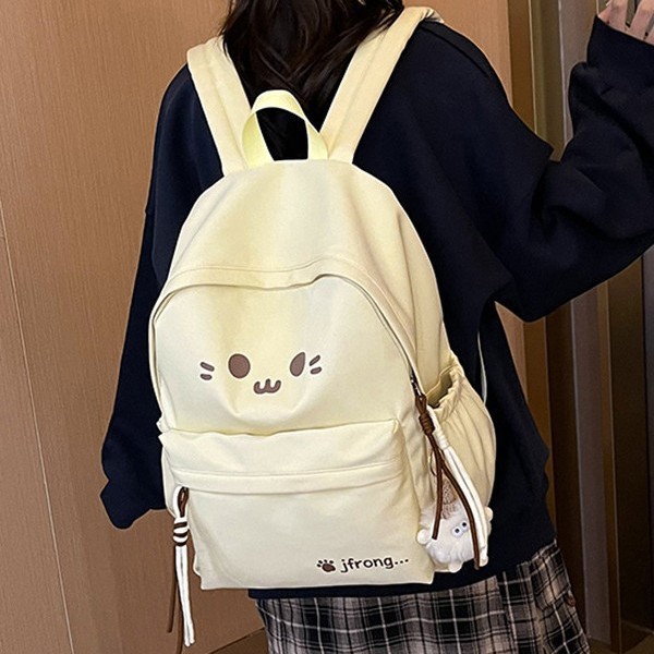 A cute cartoon backpack with a high level of appearance, a cute schoolbag for junior high school girls and senior high school students, and a light backpack for leisure travel Specification drawing