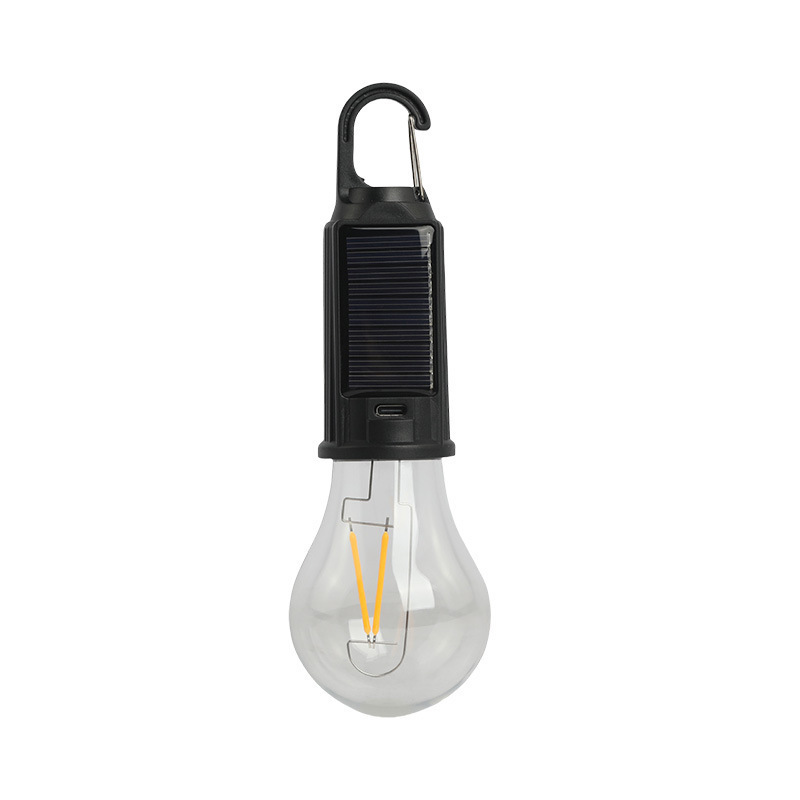 Household solar lamps, rechargeable bulbs, warm light lighting, outdoor long-lasting with hooks, camping atmosphere tent lamps Specification drawing