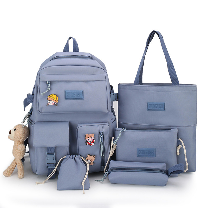Korean style Instagram schoolbag for girls, high school campus backpack in Harajuku style, large-capacity canvas backpack for college students, custom-made for girls Item Picture