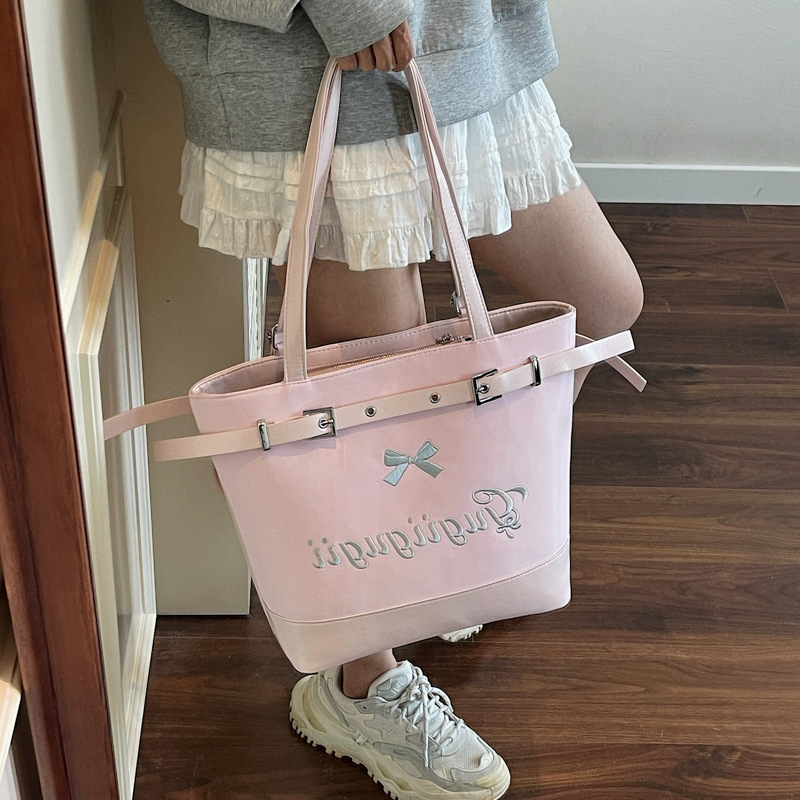 Large-capacity commuter Tote bag for women's summer 2025 new style casual single-shoulder bag, fashionable and versatile backpack Specification drawing