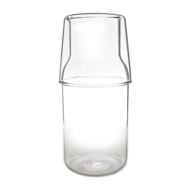 Transparent glass one-pot and one-cup set with small juice drink pot, one-person milk drink cup, cold drink cup and coffee cup Item Picture