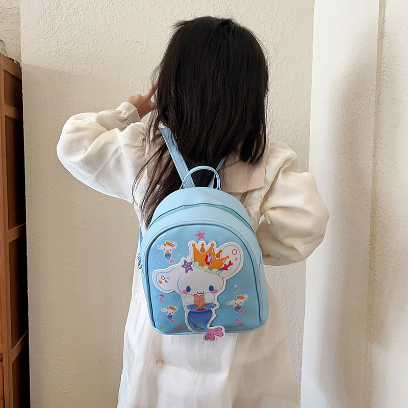 The new children's schoolbag for kindergartens is lightweight and cute. The cute cartoon girl Melody backpack is trendy Specification drawing