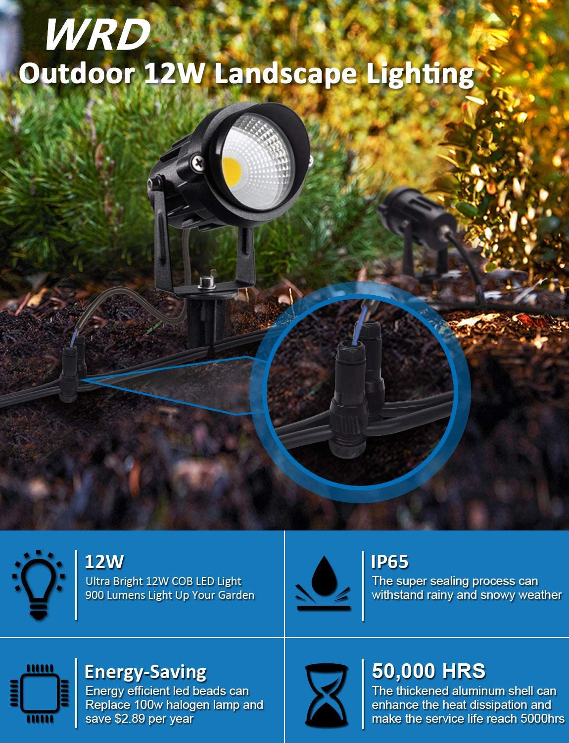 Amazon's best-selling outdoor 12v 5w low-voltage waterproof courtyard landscape lawn landscape path COB floor lamp Application Scenario