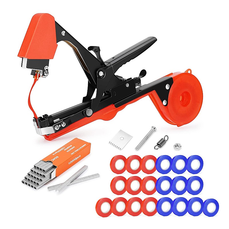 Branch binding machine for cucumbers, grapes, eggplants, loofahs, tomatoes, plant vines, portable branch binding tool for agricultural use full figure