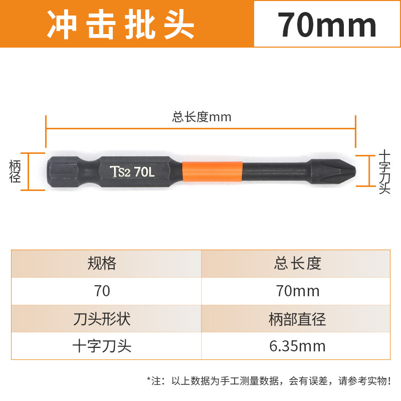 Impact-resistant cross-head, strong magnetic high-hardness head, powerful torque electric drill screw, hexagonal air screwdriver head undefined