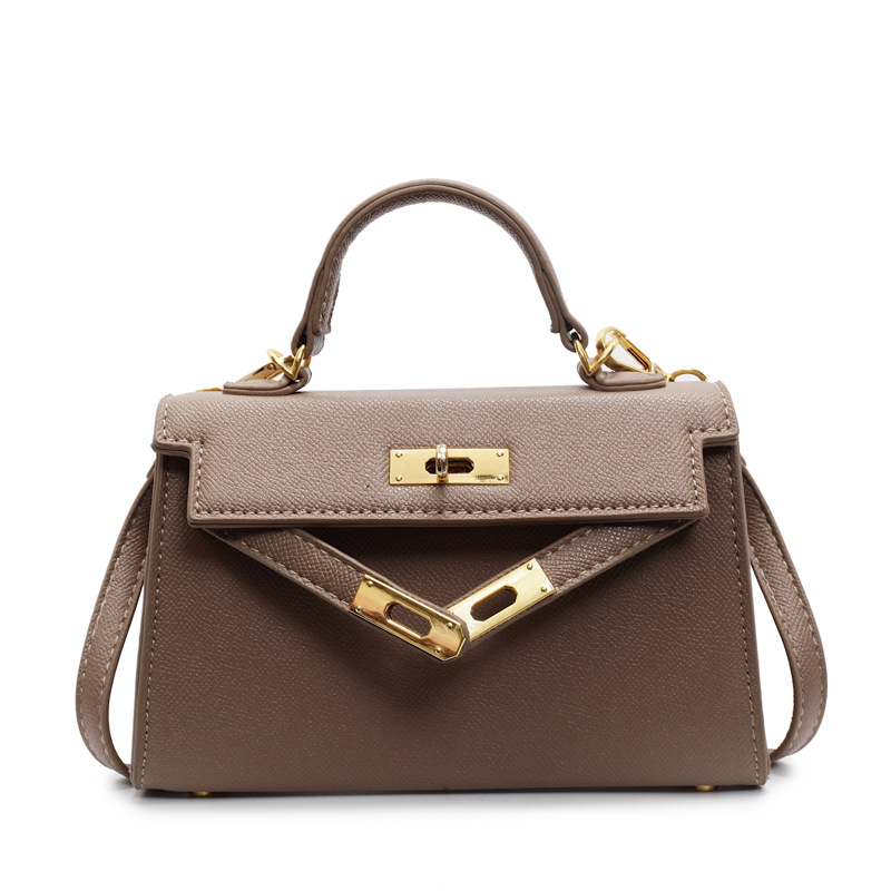 Fashionable Kelly bag, simple solid color small bag, women's 2025 new trendy and versatile ins handbag, single-shoulder crossbody bag Item Picture