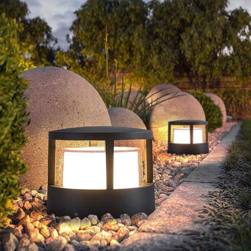 LED waterproof wall lamps, column head lamps, modern and simple outdoor garden lawn lamps, hotel terrace and courtyard moisture-proof lamps Application Scenario
