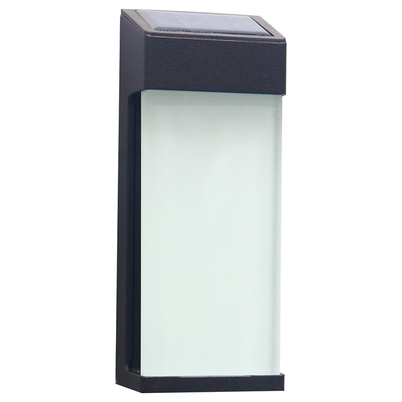 Solar lamps, courtyard outdoor lamps, corridor exterior wall atmosphere decorative lamps, garden landscape arrangement frosted glass wall lamps Item Picture