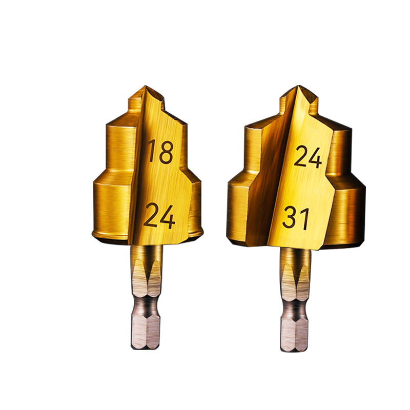 Hexagonal handle PPR riser drill 20/25/32 step drill bit, 4:6-inch water pipe reamer drill manufacturer wholesale undefined