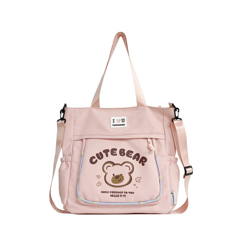 New large-capacity cute student bag, Korean version class tutorial class single-shoulder bag, girl tutorial bag, cartoon crossbody bag Item Picture