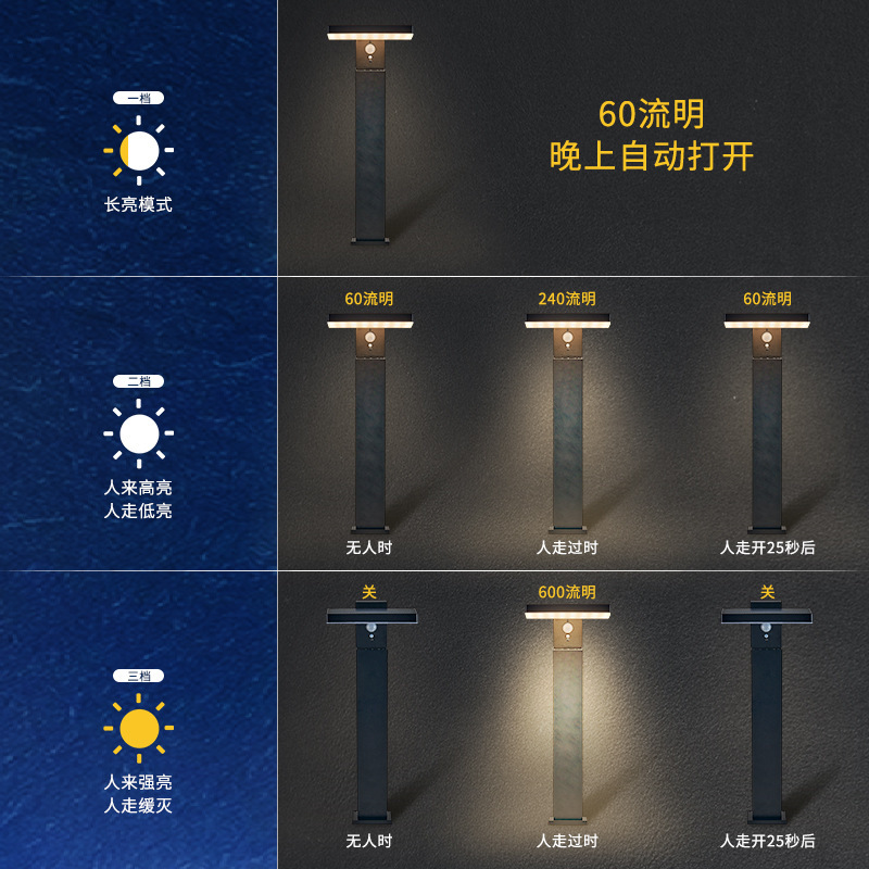 Simple outdoor led lawn lights, park, courtyard, community, villa street lights, garden landscape, ground insert grass lights, cross-border details Picture
