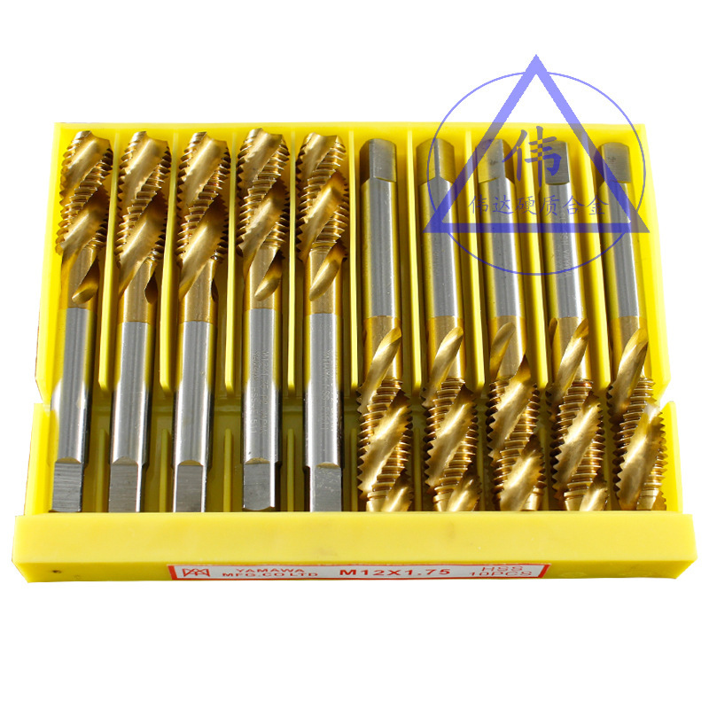 British standard spiral tap machine, tap machine, tap, British standard spiral groove tap 1/4, 1/2, 3/8 Specification drawing