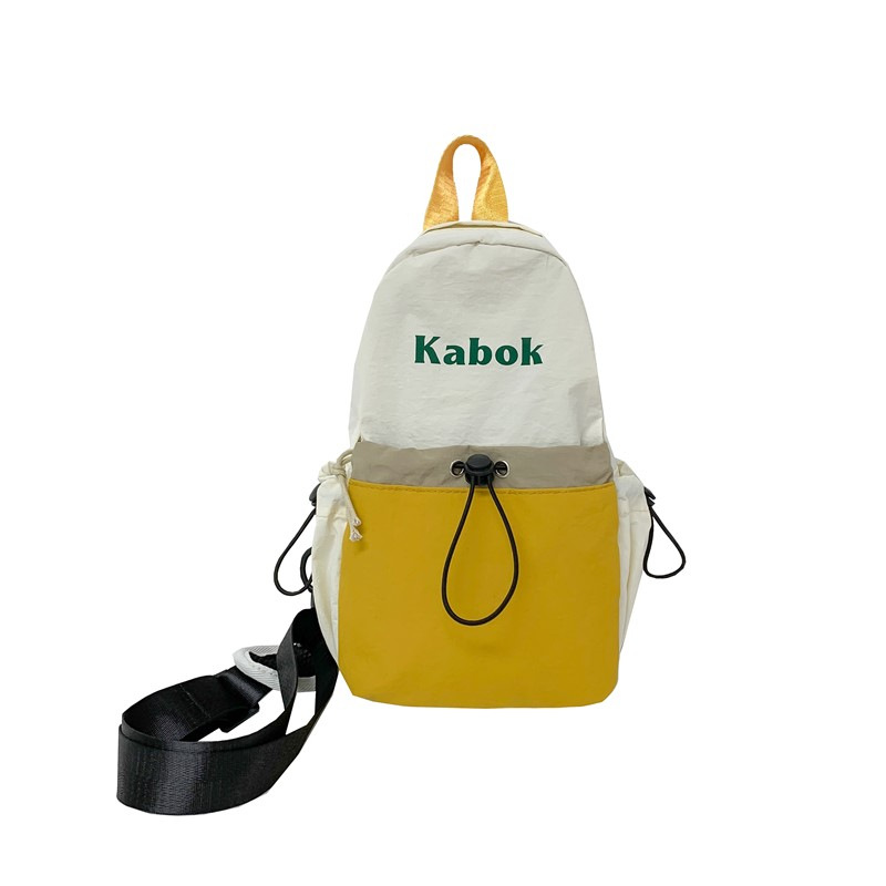 New fashionable and trendy couple's chest bag, simple color-blocking water-resistant single-shoulder bag, casual and fresh crossbody bag Item Picture