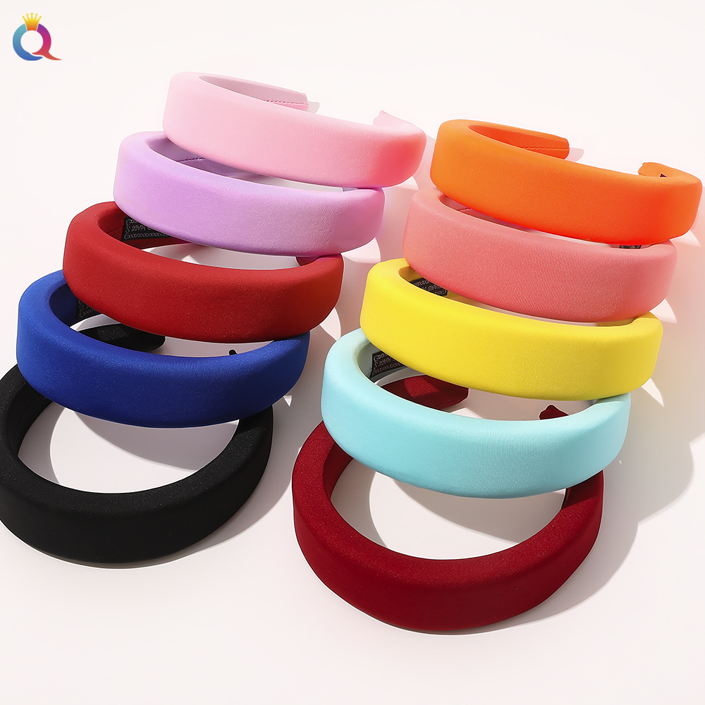 Qiyue's new autumn and winter collection features candy-colored headbands, artistic sponge headbands, simple hair fasteners, and hairpin accessories for women full figure