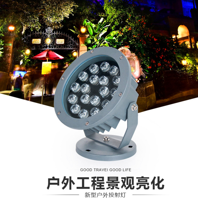 Outdoor circular led projection light, waterproof and ultra-bright outdoor lawn landscape courtyard garden rotating tree light details Picture