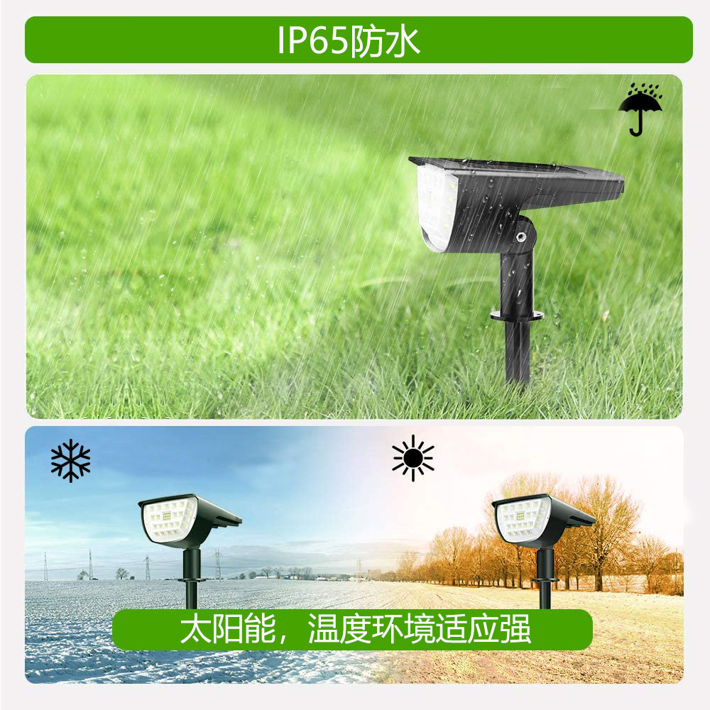 led light-controlled solar lawn light, Amazon bestseller ground insert light, garden landscape light, outdoor anti-insert ground light full figure