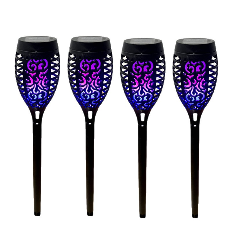 Cross-border solar lighting fixtures, outdoor garden lights, landscape lights, grass flame lights, and garden layout insert lights Item Picture