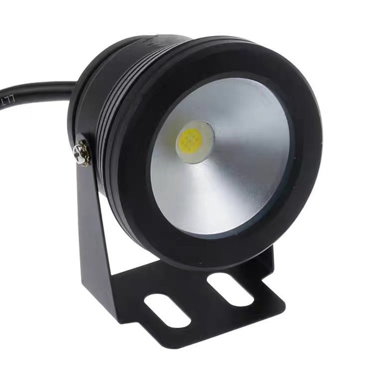 Cross-border LED rotating underwater light, 12V remote control seven-color underwater light, flat mirror fountain landscape water, 10WRGB light Item Picture