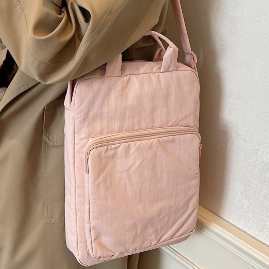 Tablet bag, simple nylon fabric bag, commuter women's single-shoulder bag, large-capacity handbag, student's crossbody bag for class full figure