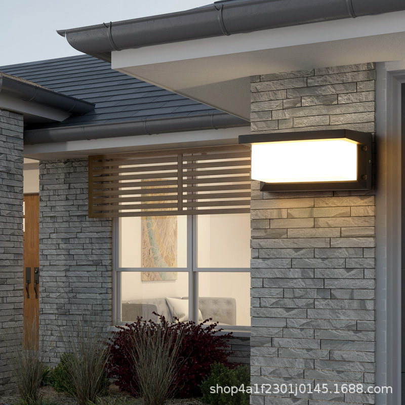 Outdoor wall lamps, waterproof hotel garden wall lamps, courtyard led sensor, villa simple and modern balcony wall lamps Specification drawing