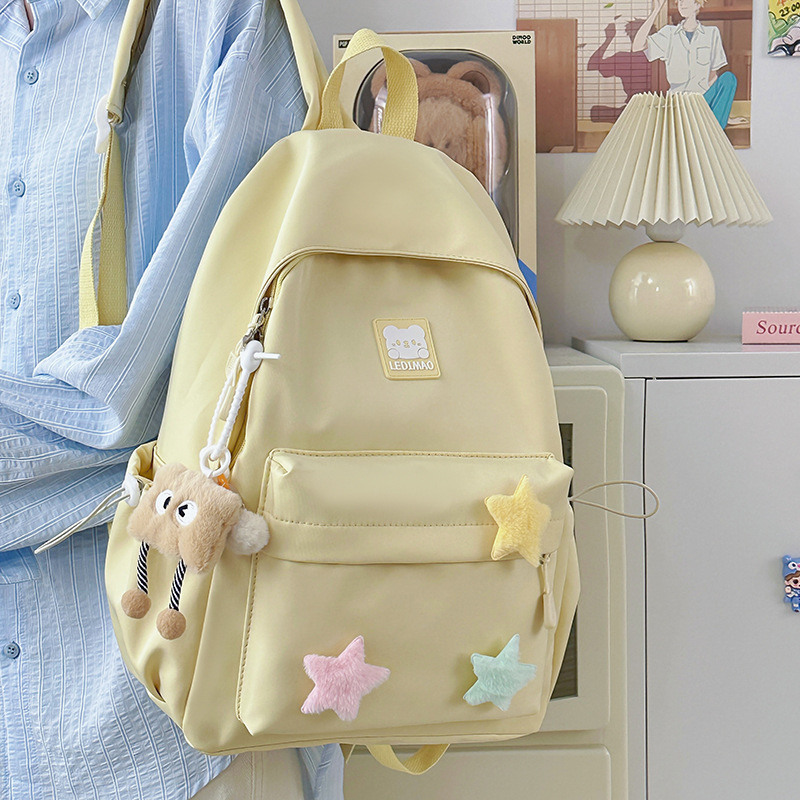 Schoolbag for junior high school girls aged 6 to 12, large-capacity simple and versatile backpack for primary school students in grades 3 to 6. 9 full figure