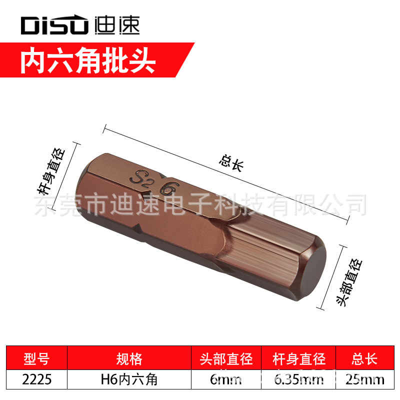 S2 Hexagon socket 25mm short screwdriver bit cross one-line plum blossom type pneumatic screwdriver bit 6.35 air screwdriver bit bit storage strip undefined