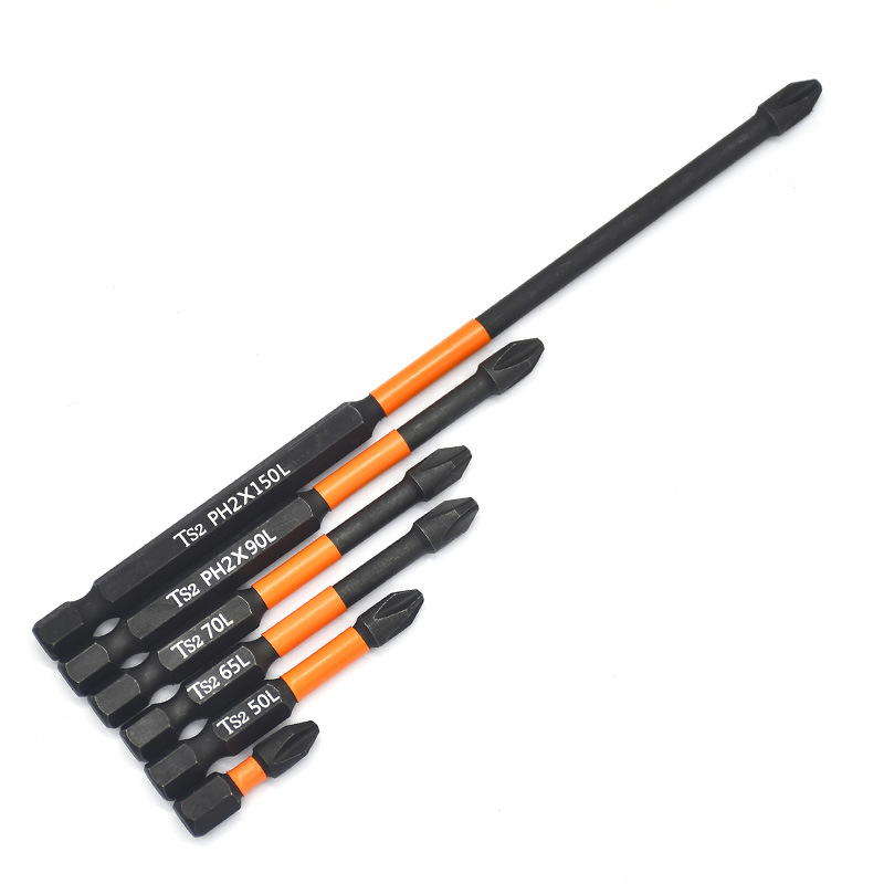 Impact-resistant cross-head, strong magnetic high-hardness head, powerful torque electric drill screw, hexagonal air screwdriver head Item Picture