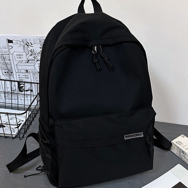 Japanese-style simple backpack, high-end large-capacity travel backpack, niche design for autumn and winter, versatile college student schoolbag Specification drawing