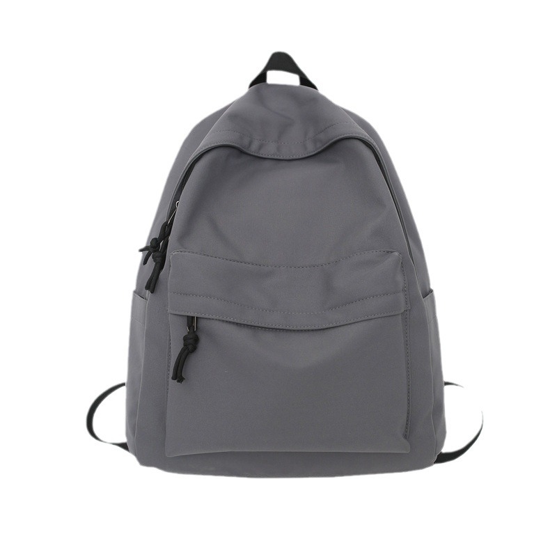 A simple and large-capacity Muji-style backpack for both men and women, designed for students in solid colors for junior and senior high school Item Picture