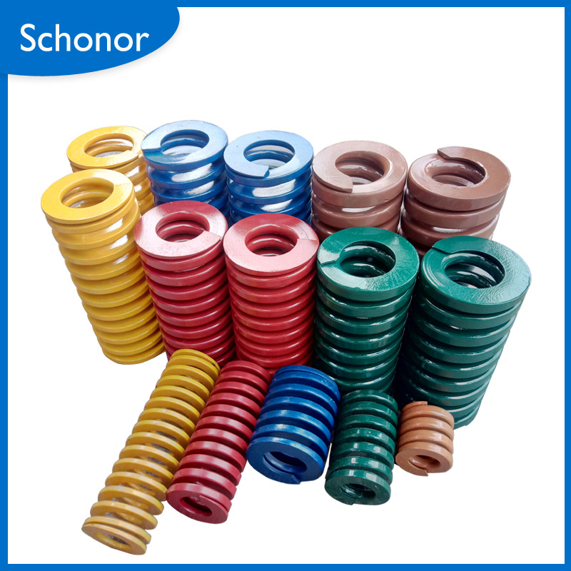 Mold springs in yellow, blue, red, green, brown, Shenzhen Misimi standard high-temperature resistant accessories, compressed rectangular flat wires full figure