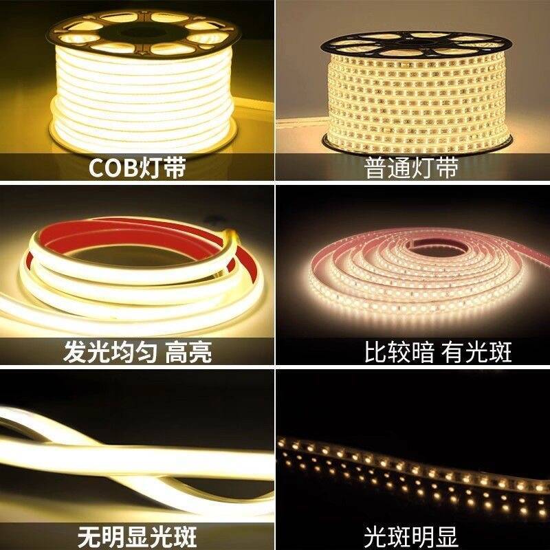 24v waterproof ultra-bright self-adhesive linear COB outdoor soft light, underwater light strip, high-brightness and high-transparency water pool light Specification drawing