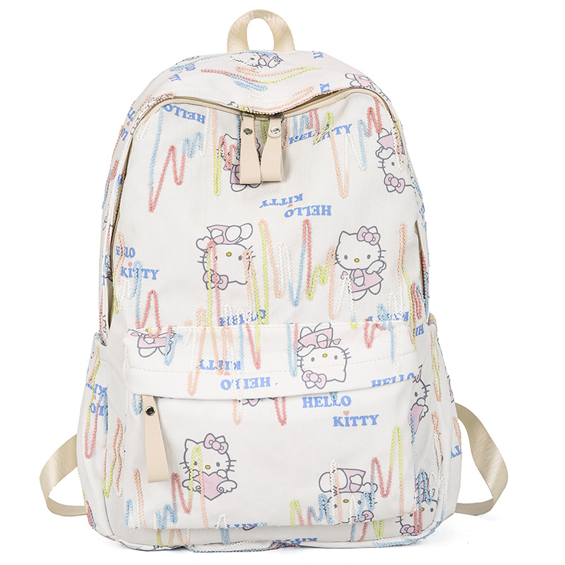 2024 New cartoon backpack, fashionable and casual graffiti backpack, college style, large-capacity schoolbag for junior and senior high school students Item Picture