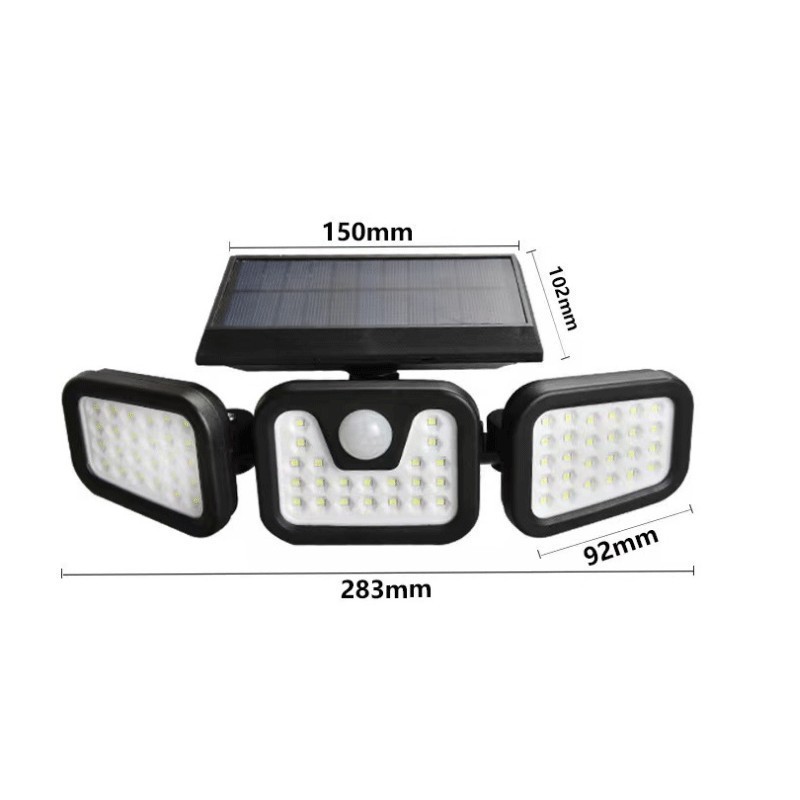 Cross-border new solar lamp, courtyard LED wall lamp, multi-functional human body sensor lamp, ultra-bright waterproof lighting street lamp details Picture
