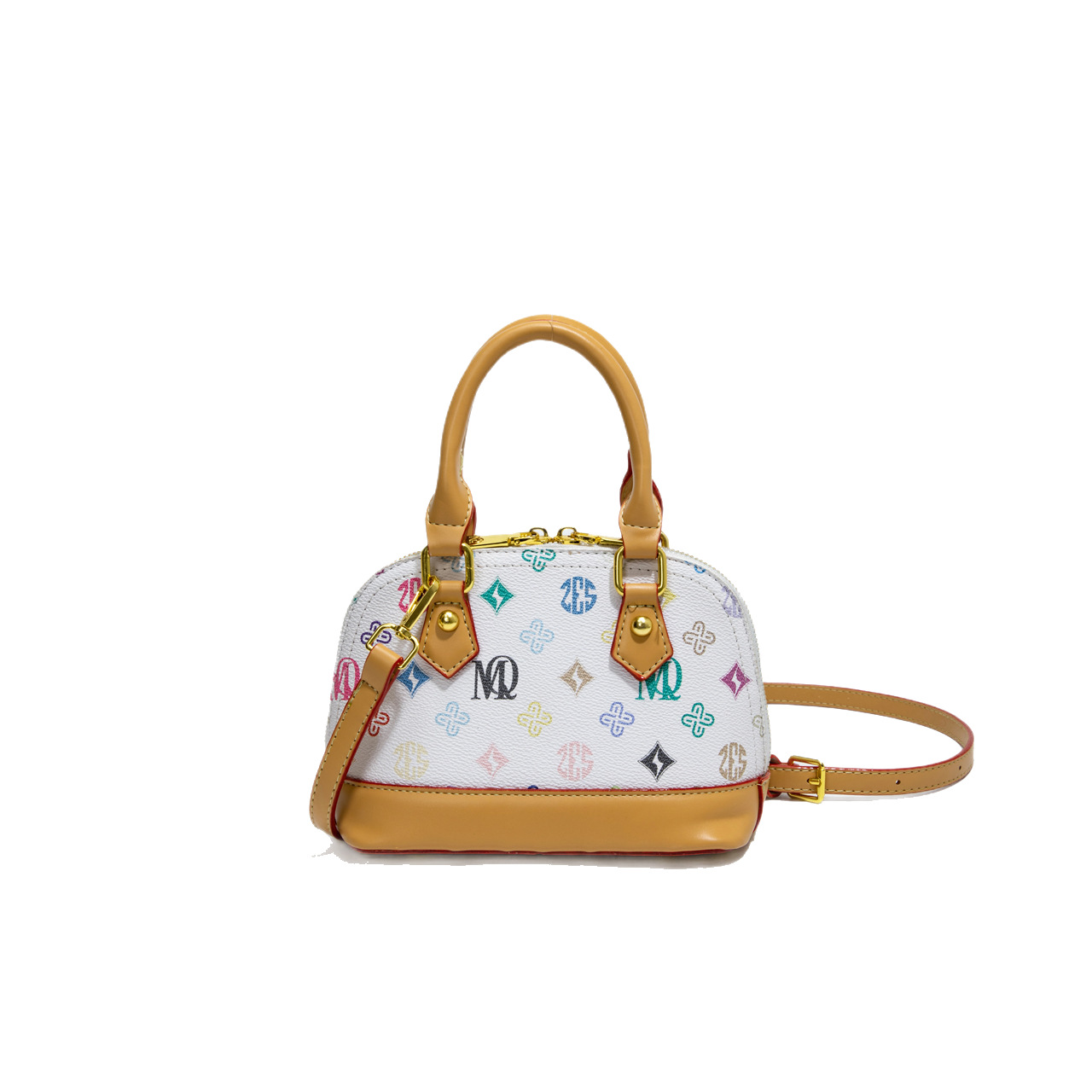 Cross-border high-end texture retro monogram hand-held shell bag for women, 2025 new trendy and versatile single-shoulder crossbody bag Item Picture