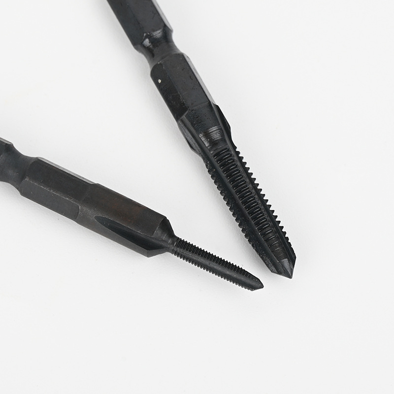 Supply of black high-speed steel taps for pneumatic hexagonal handle taps, straight groove taps for hexagonal handle taps Specification drawing