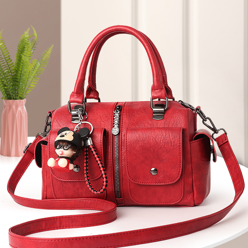 New ladies' handbags, fashionable single-shoulder bags, women's bags, European and American trend PU leather pillow bags, crossbody bags, one-piece consignment details Picture