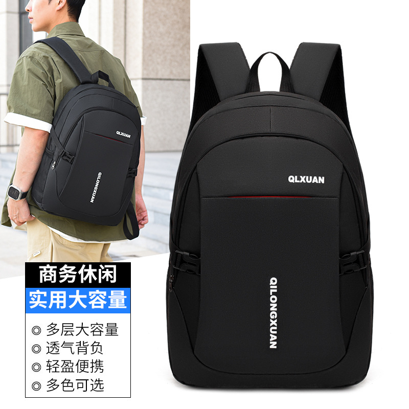 Wholesale of new minimalist backpacks for men, junior high school, senior high school and primary school students, large-capacity schoolbags, lightweight and lightweight travel backpacks details Picture