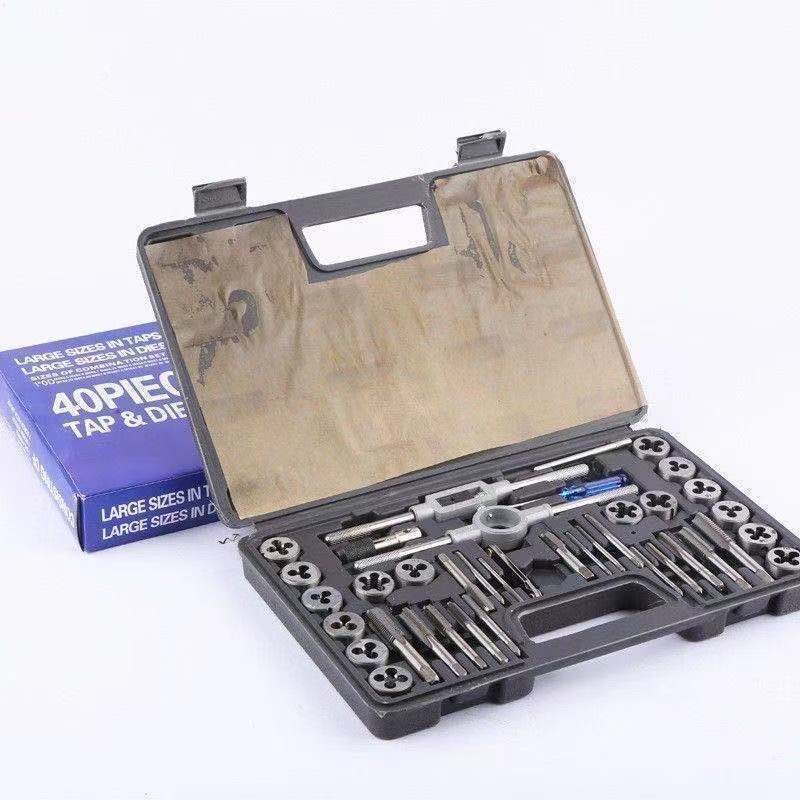 Metric and imperial tap die sets, hand taps, wrenches, hand taps, tool combinations, alloy steel 110 pieces Specification drawing