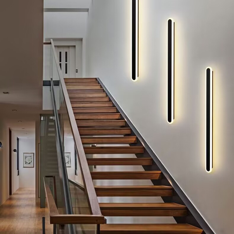 Outdoor wall lamps, minimalist led linear long strip lights, waterproof wall lights at the entrance of villas and courtyards, corridor straight-line lamps Application Scenario