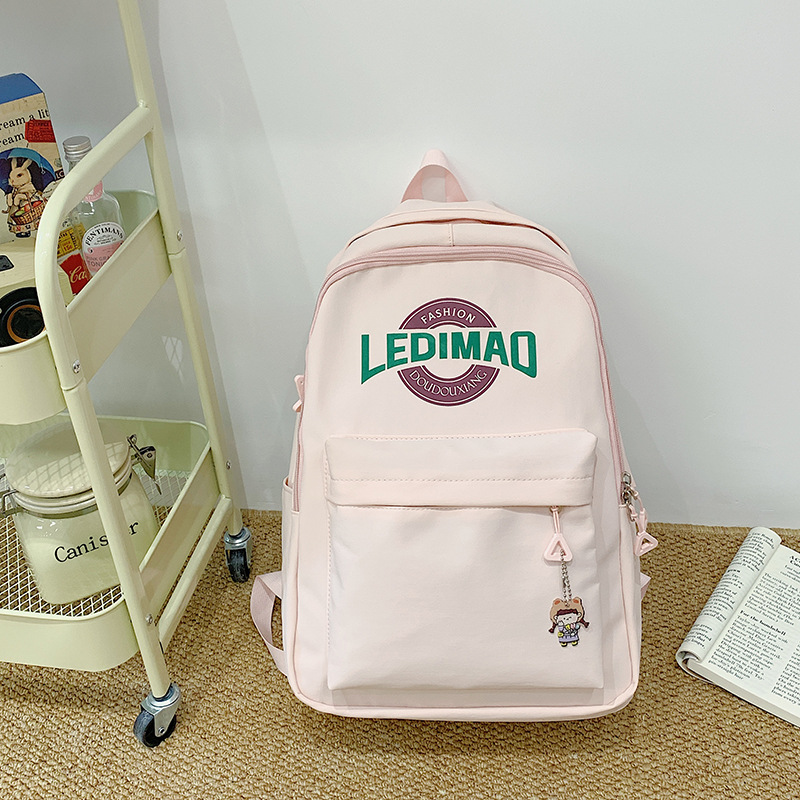 The 2024 new double-shoulder schoolbag, with a fresh and elegant school style, is a simple and versatile Korean-style casual bag for primary and secondary school students Specification drawing