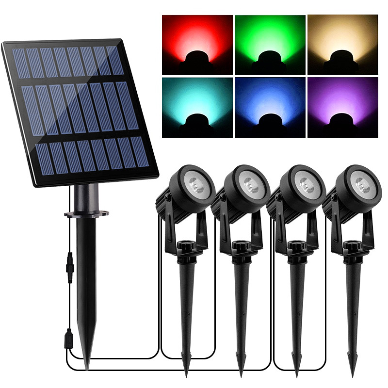 Cross-border new solar ground insert light, spotlight, outdoor ultra-bright waterproof lawn light, landscape garden and courtyard tree lighting light full figure