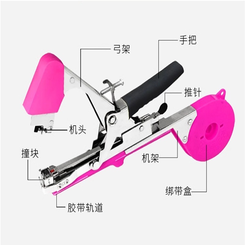 New type of branch binding machine, grape, loofah, tomato and other vine branch binding machine, binding machine, knotting machine, gardening tool, agricultural use Specification drawing