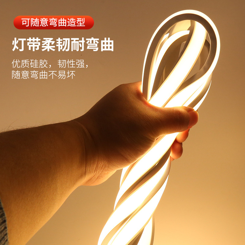 cob light strip LED ultra-bright high-voltage 220v outdoor waterproof home living room ceiling self-adhesive ceiling project soft light strip Specification drawing