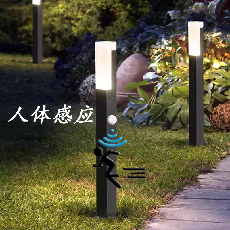 Lawn lights, outdoor waterproof courtyard lights, villa garden grassland landscape lights, outdoor simple high-pole column street lights full figure
