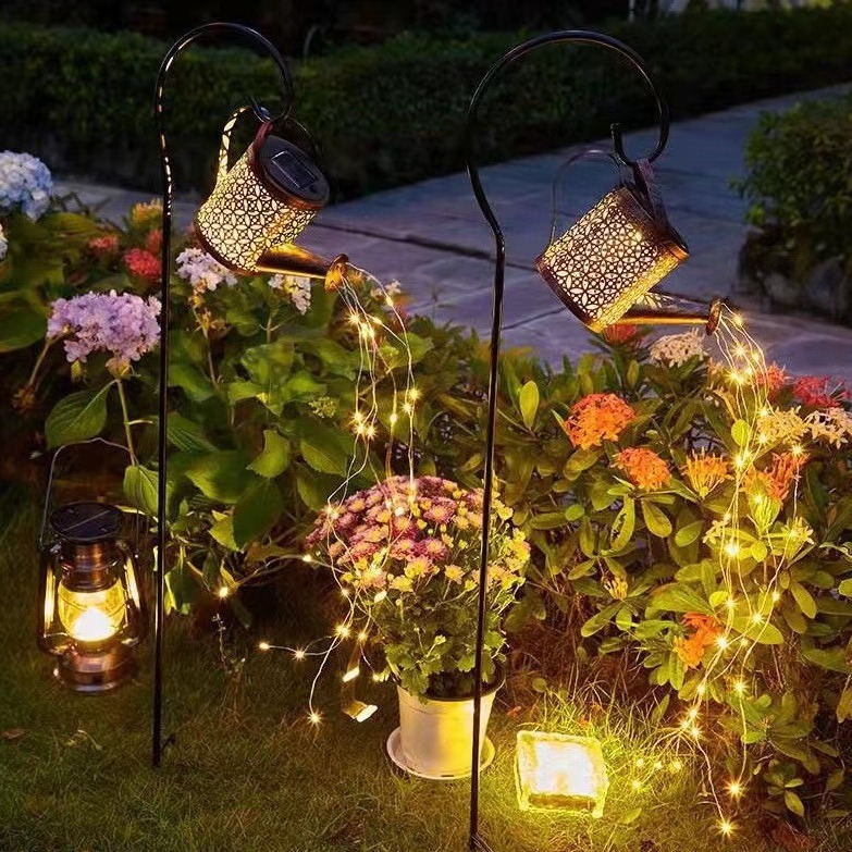 Solar lawn lights, outdoor camping lights, waterproof courtyard garden, villa decoration, atmosphere light and shadow ground-mounted lights full figure